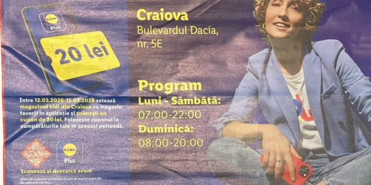 Un nou magazin Lidl se deschide în Craiova. Reduceri mari și cupon cadou pentru clienți