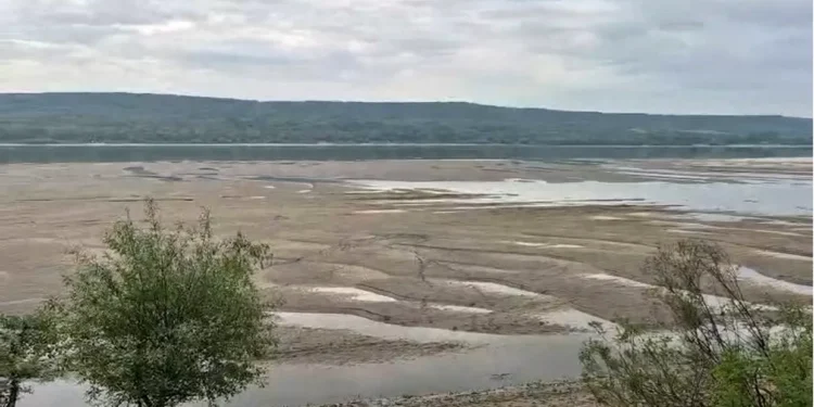 Seacă Dunărea, imagini dezolante