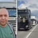 Zeci de TIR-uri și sute de mașini l-au condus pe ultimul drum