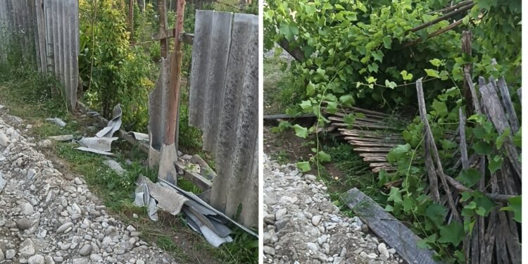 Buldozerul lui Bachus a făcut prăpăd în Gorj! Garduri spulberate, pomi culcați la pământ, iar „Dorel” a ieșit campion la etilotest