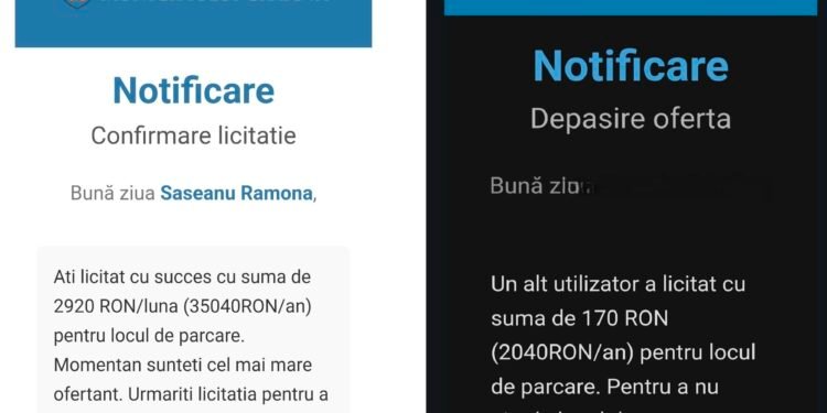Craiova, noul Monaco al parcărilor? Un loc a ajuns la 2.920 de lei, iar mulți licitatori au aflat prea târziu că suma era pe lună
