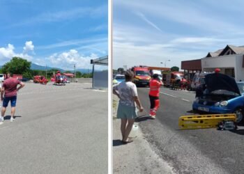 Gorj: Motociclist lovit de mașină. A fost cerut elicopter SMURD