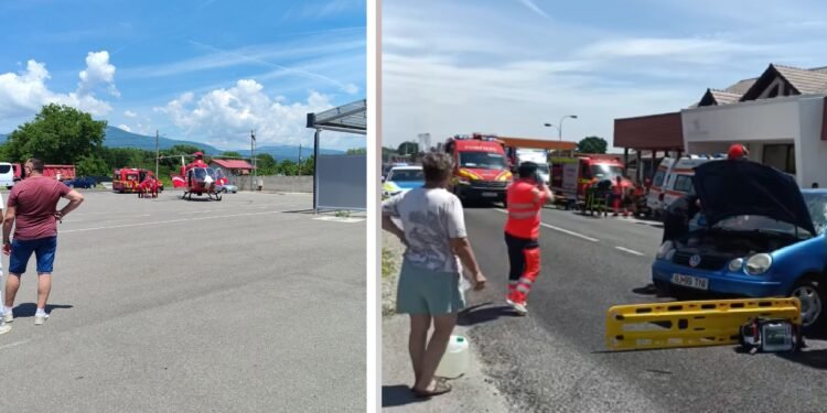 Gorj: Motociclist lovit de mașină. A fost cerut elicopter SMURD