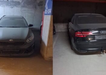 Mașini fără numere în parcarea subterană din Târgu Jiu