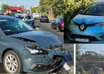 Impact violent la Hanul Doctorului, în Craiova. Trei persoane au ajuns la spital