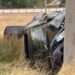 Mașină răsturnată pe DN 67! Mergeau la o nuntă, dar au ajuns la spital