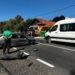 Accident în fața școlii din Scoarța! Microbuz școlar și autoturism implicate. Trafic blocat pe 10 kilometri