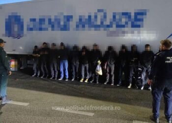 Surpriză la Calafat! 12 oameni, ascunși într-un camion cu alune!