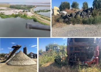 Pistolul scos în fața comisarilor Gărzii de Mediu! Balastieră ilegală, închisă după un control cu polițiști și jandarmi